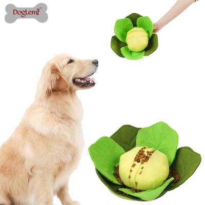 IQ cute dog pet toy china manufacturer ,slow eating cabbage dog bowl